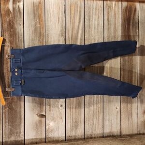 High-Waist Navy Riding Breeches